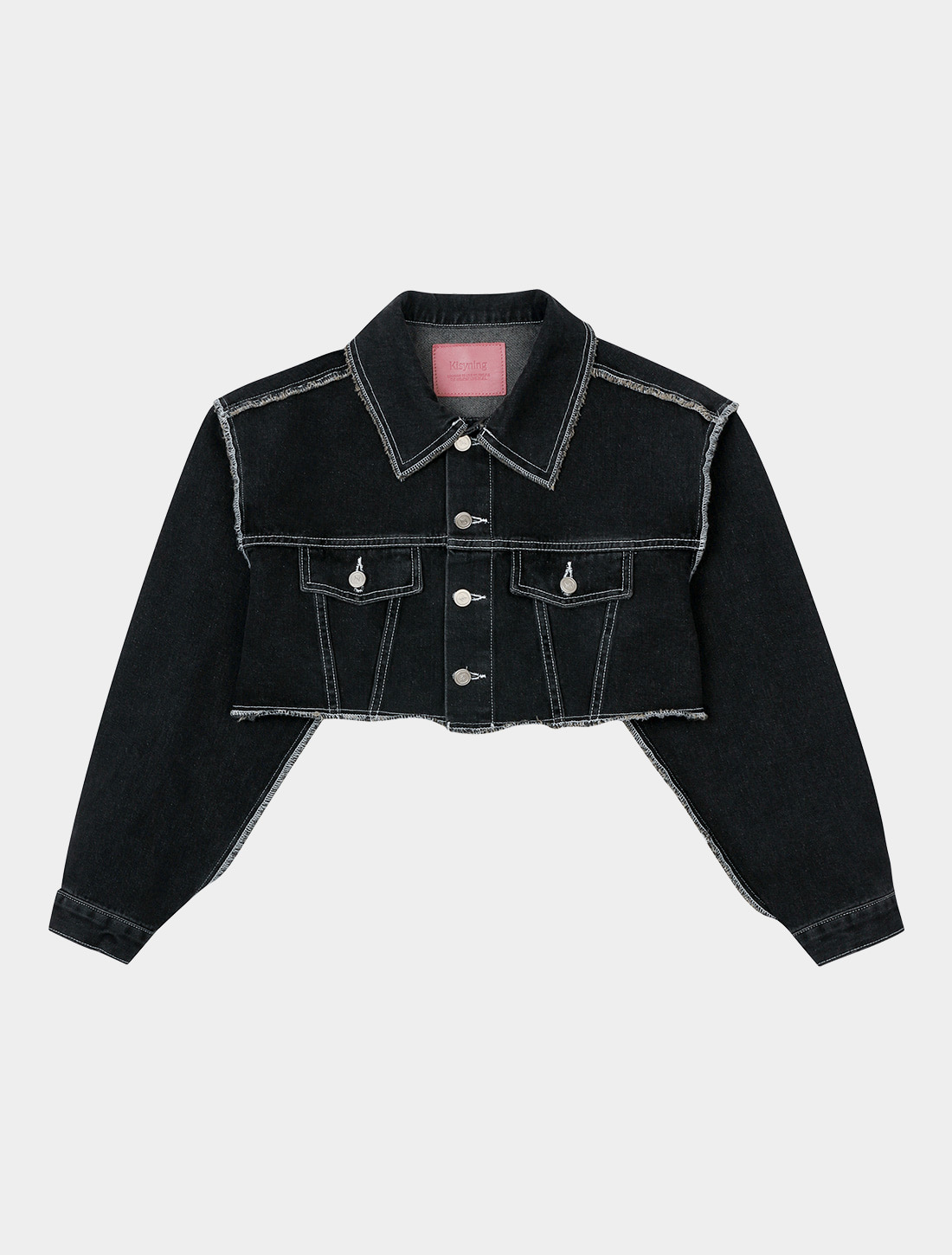 denim line play jacket (black)