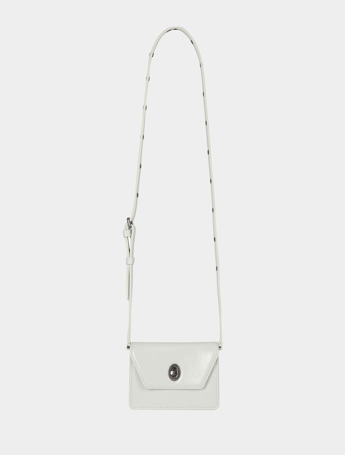 Square willy card bag (pearl white)