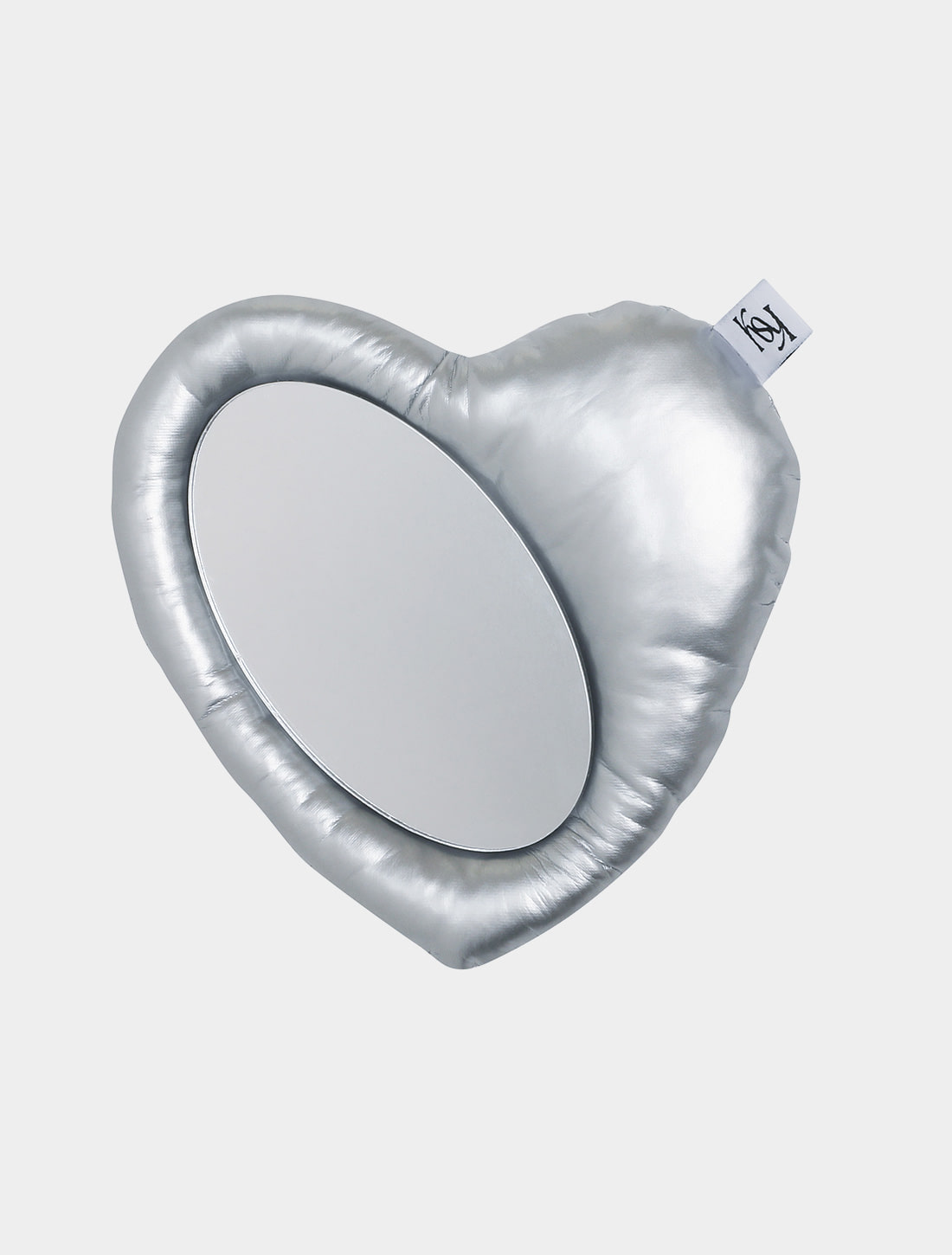 Heart hand mirror (silver)