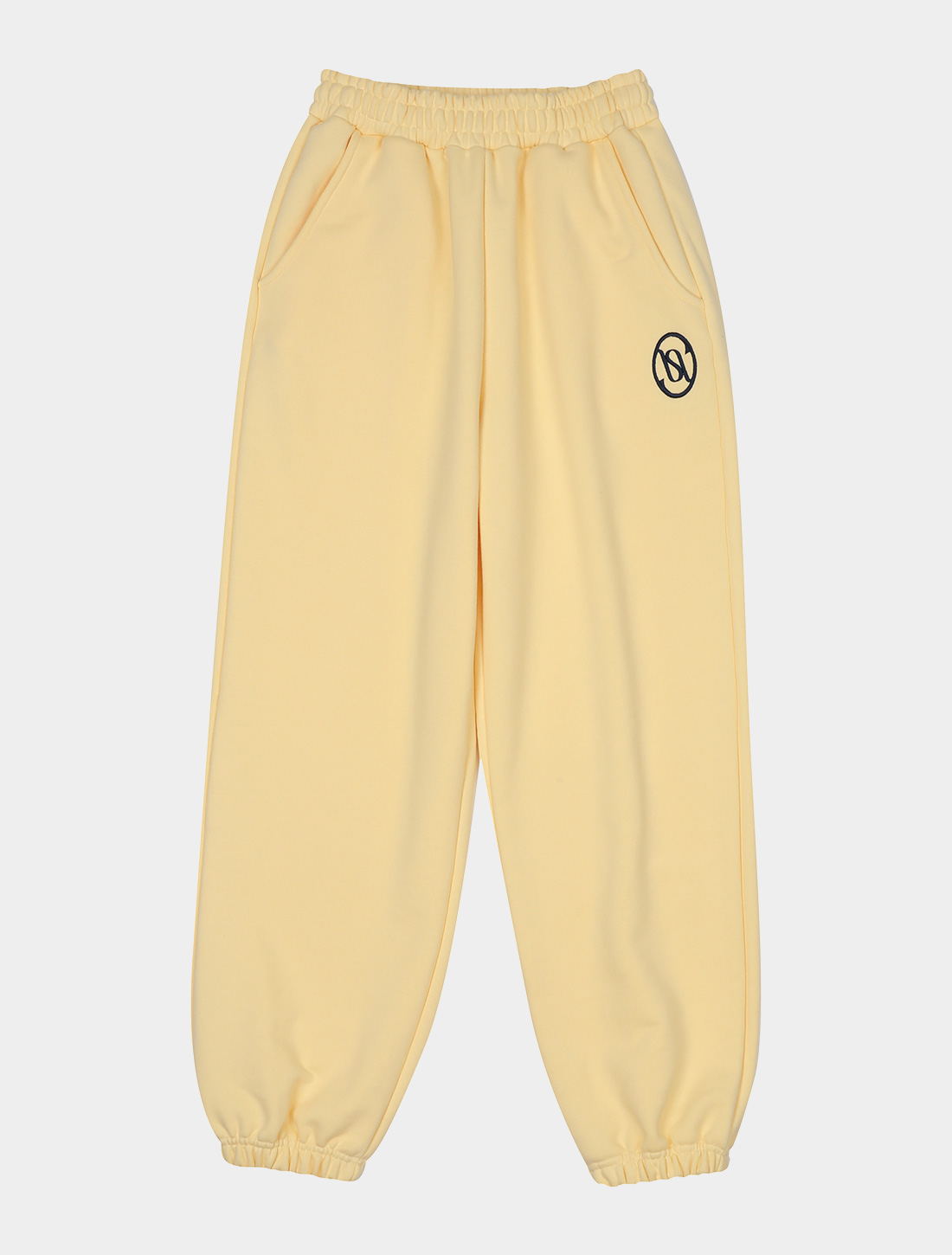 KISY logo jogger pants (pastel yellow)