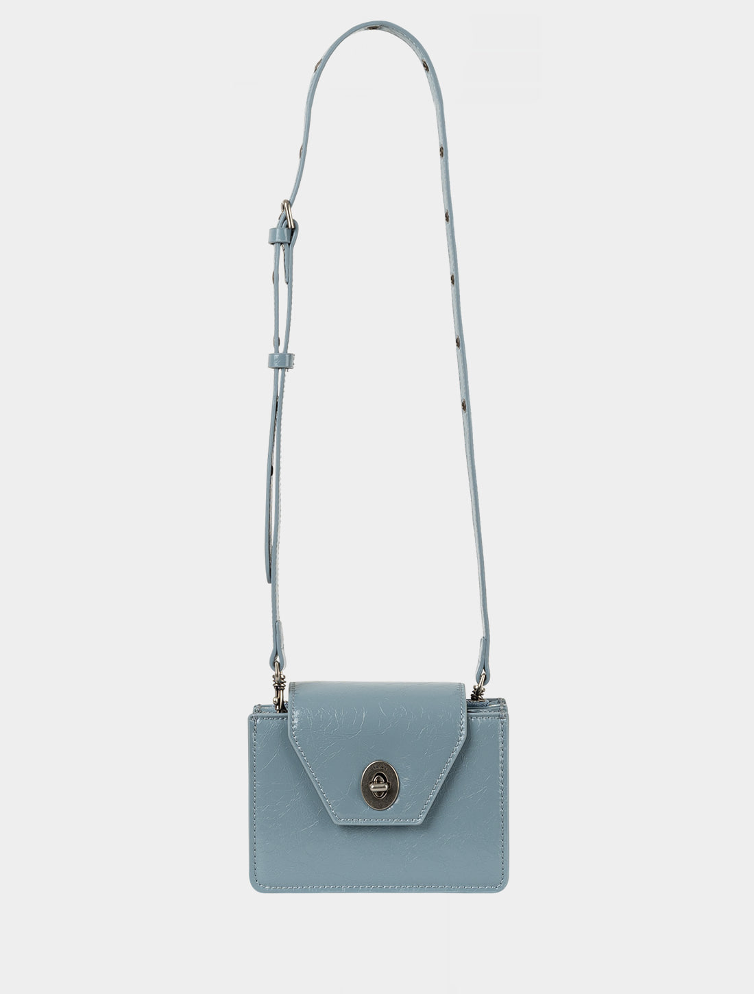 Square travel mini-bag (Ash blue)