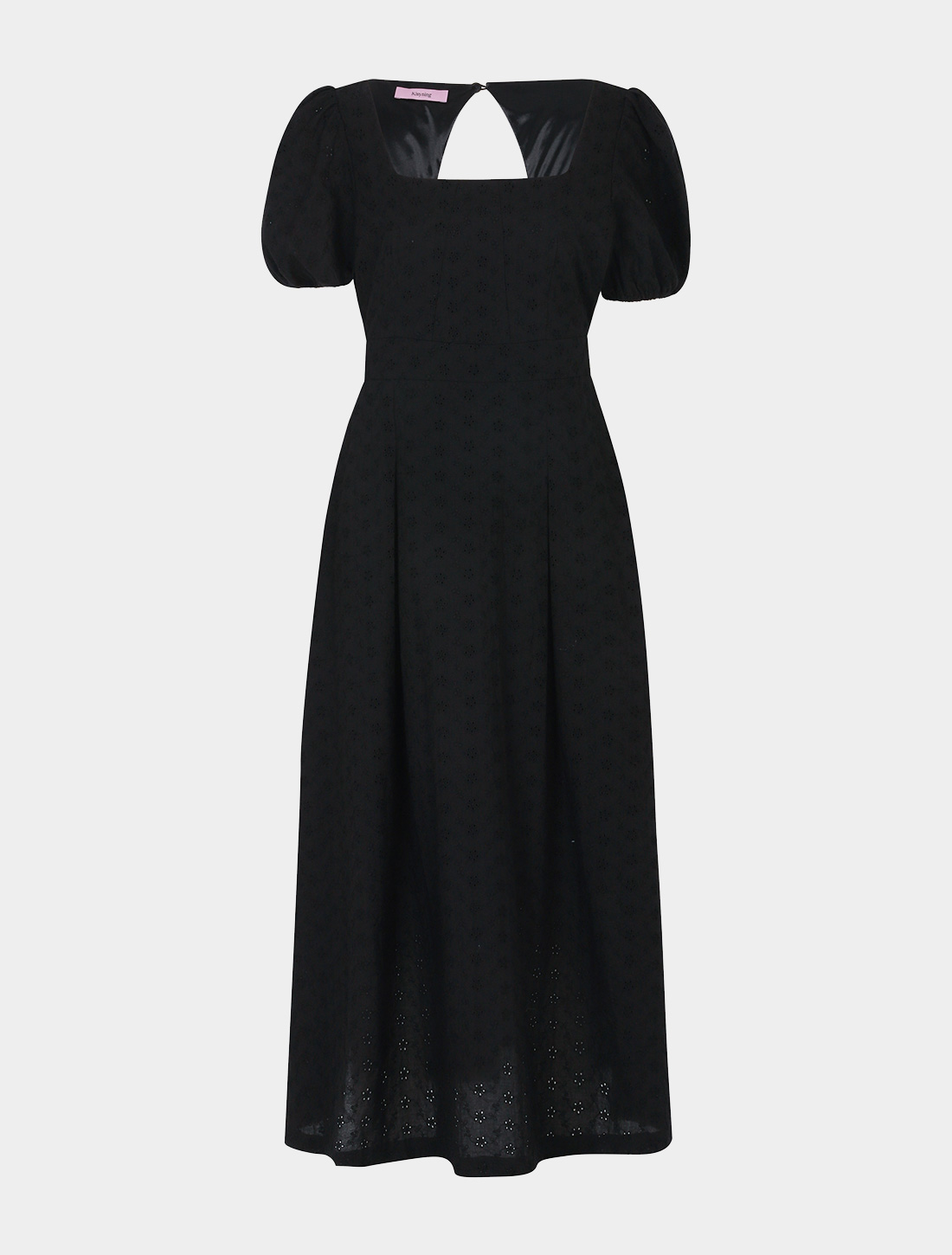 Loro Square Flower Dress (black)