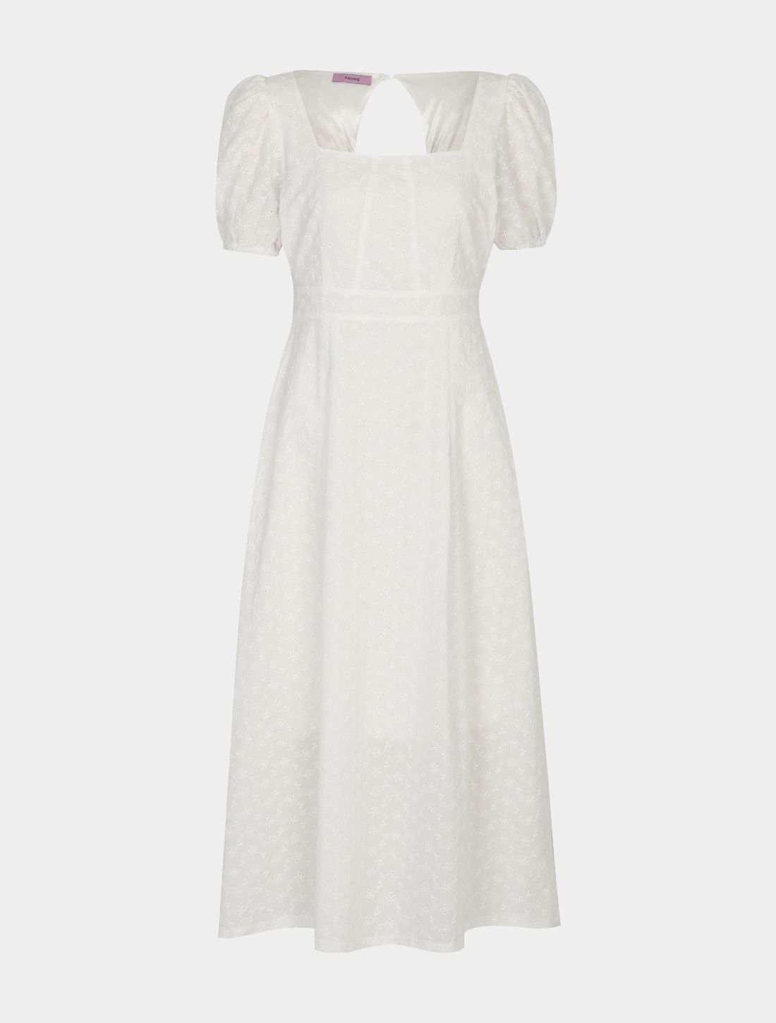 Loro Square Flower Dress (white)