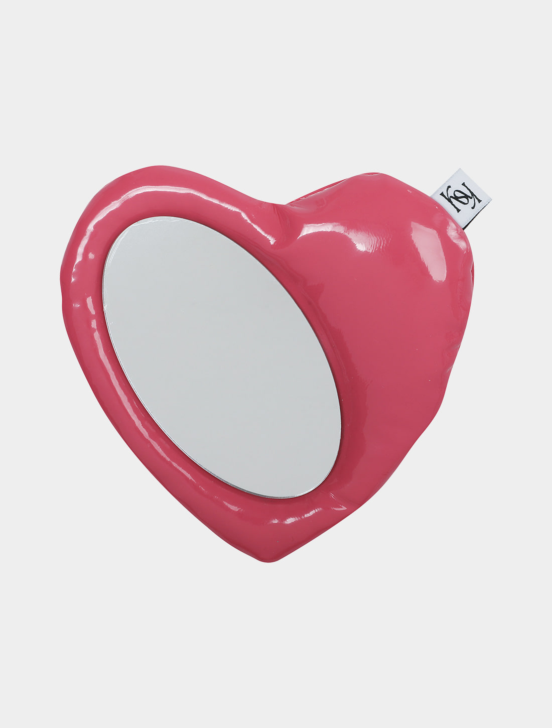 Heart hand mirror (magenta)