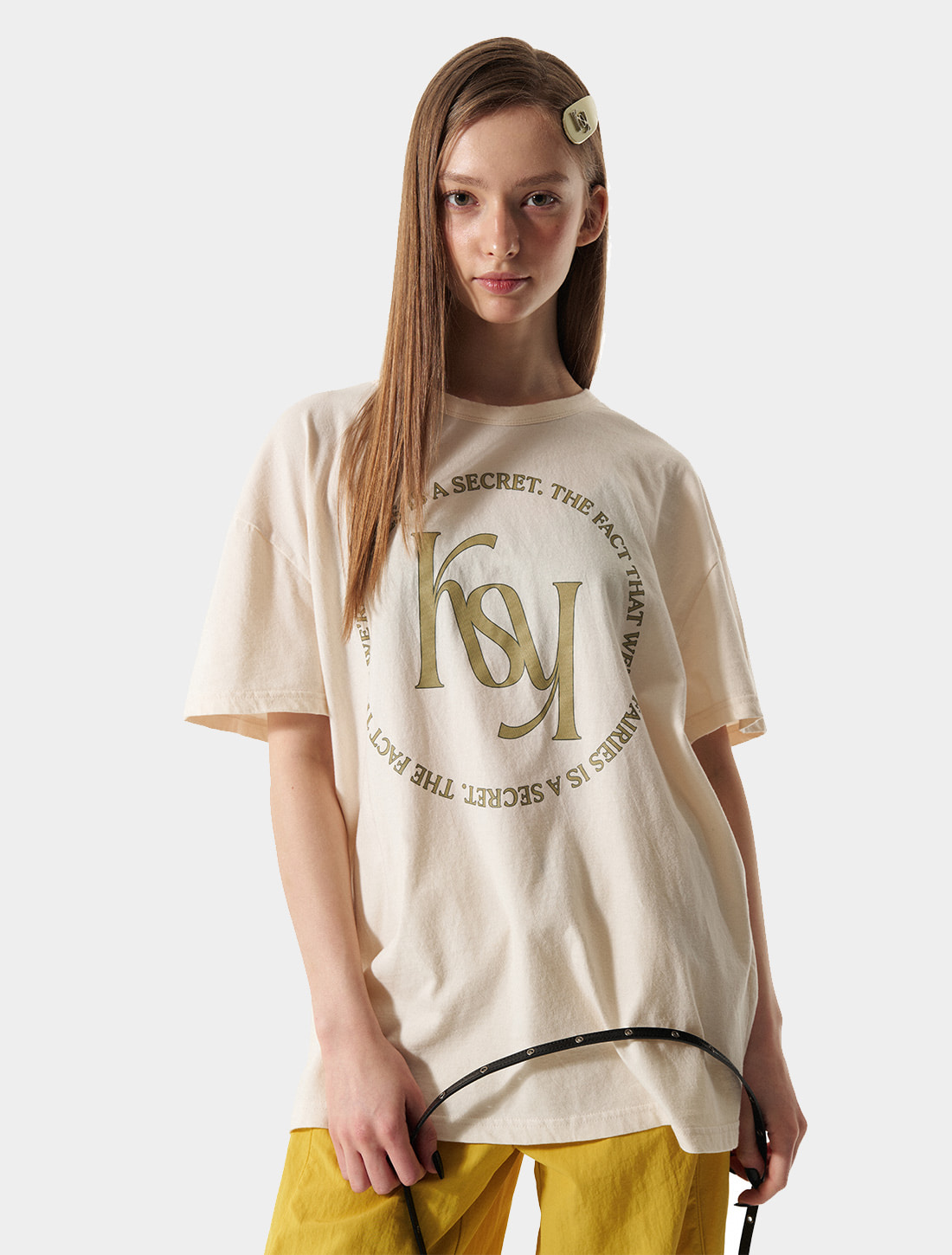 KISY symbol oversize t-shirt (ivory)