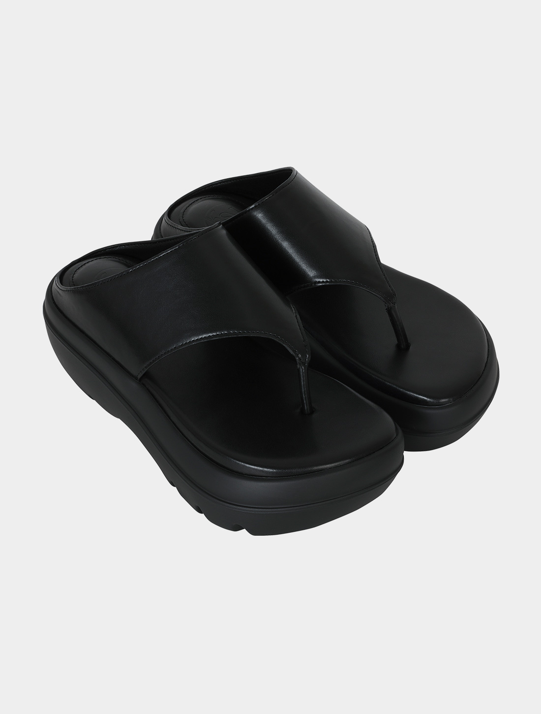 Kisyning flip flop slippers (black)