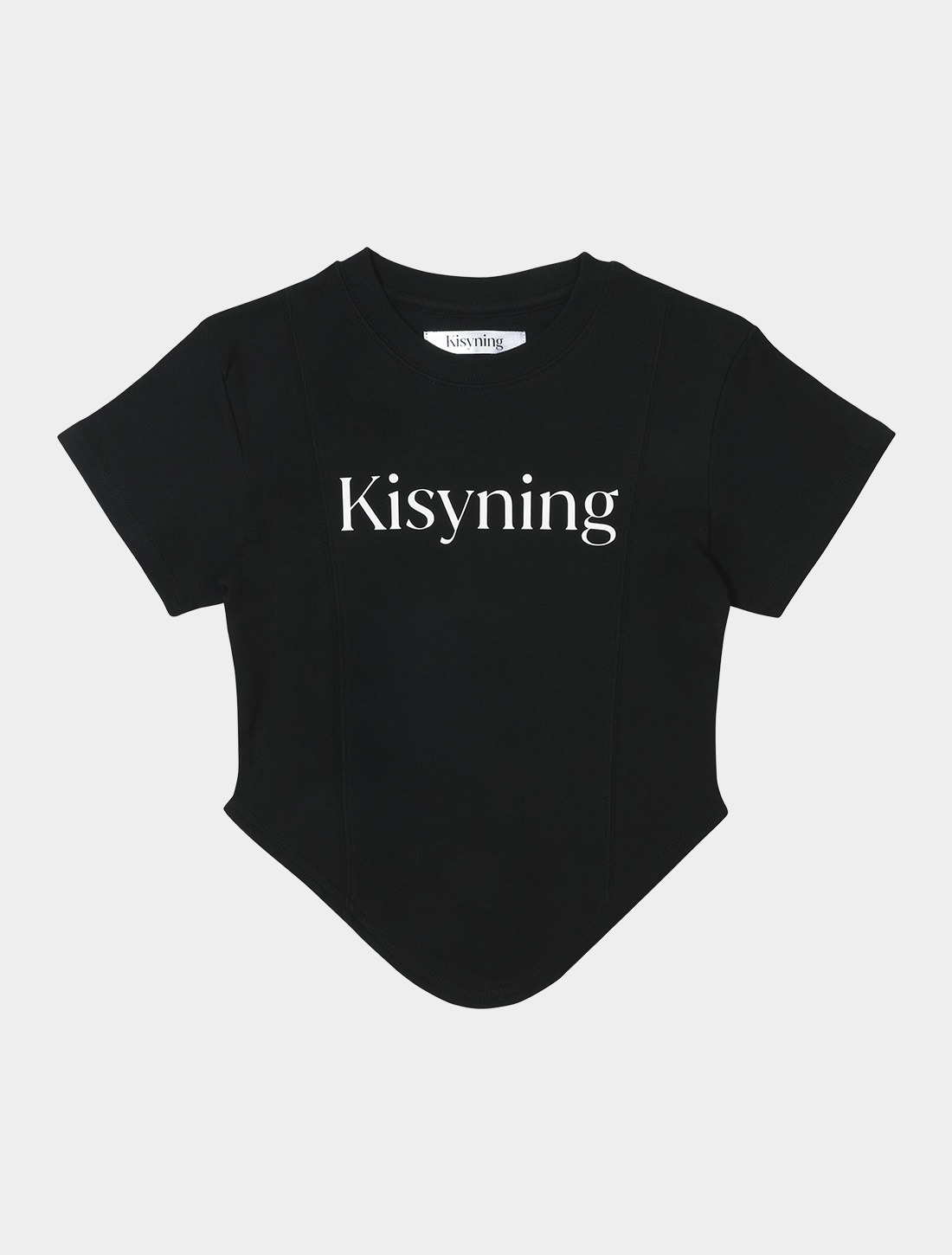 Kisyning round T-shirt (black)
